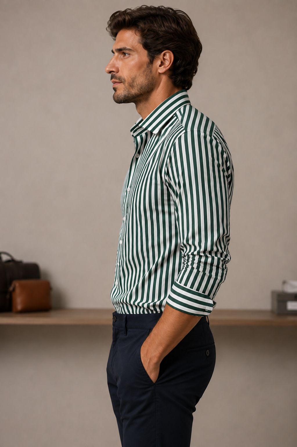 6535REGSPVE - CAMISA BREW VERDE